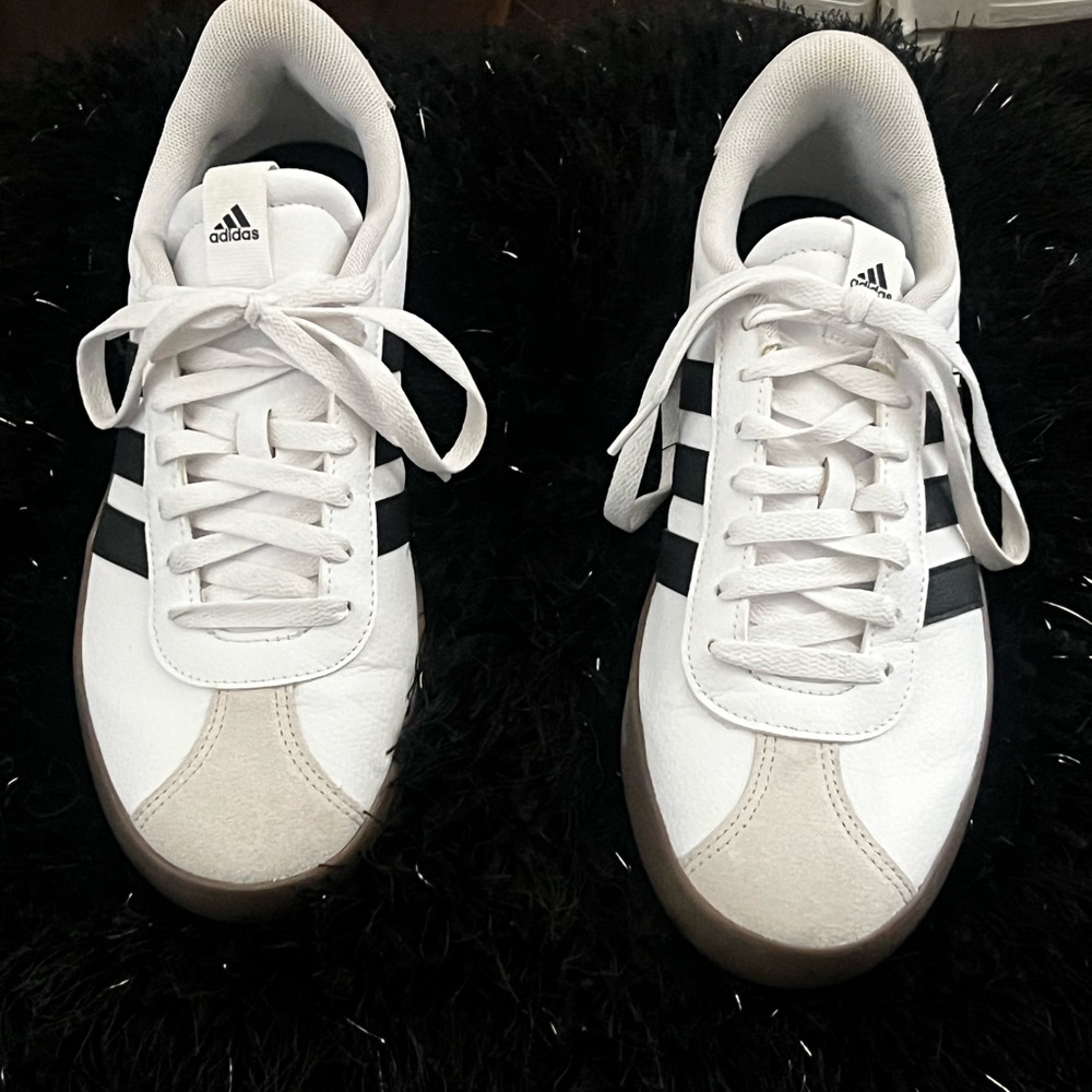 Adidas White and Black Classic Sneakers